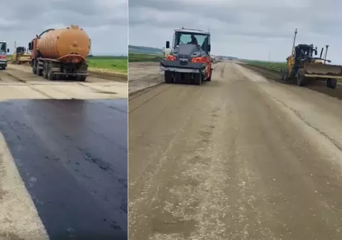 Primii kilometri de asfalt turnați pe o autostradă din Iași. A7 Bacău - Pașcani ar putea fi dată în trafic la finalul anului