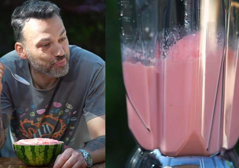 Chef Ștefan Popescu dezvăluie rețeta sorbetului de pepene. Desertul răcoritor care se prepară în doar câteva minute