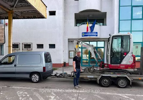 Un șofer român transporta un excavator de 26.000 de euro căutat de autoritățile din Belgia