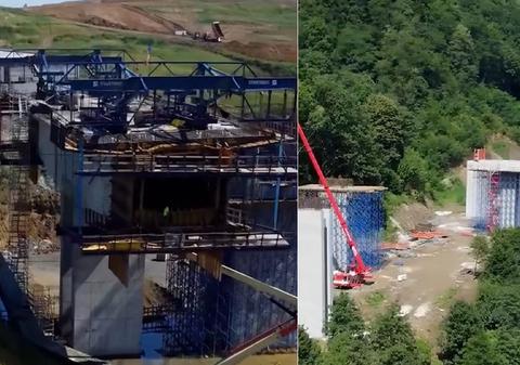 Tehnologie specială pe viaductul de pe Autostrada Sibiu-Pitești înalt cât un bloc de 20 etaje. Ce este metoda de lansare incrementală folosită în premieră pe A1