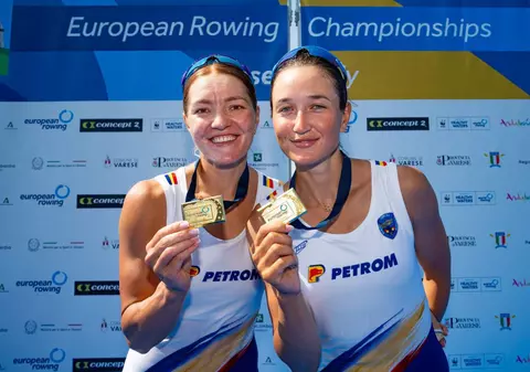 4 medalii pentru România la CE de canotaj de la Varese: două titluri și un nou record european stabilit de Simona Radiș și Adriana Adam