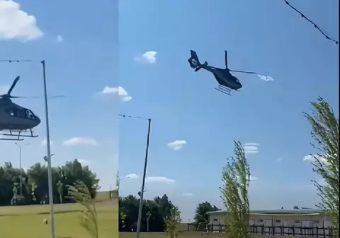 Un afacerist român și-a trimis elicopterul la un centru de echitație din Constanța ca să-și ia fiica. Aterizarea neautorizată s-a lăsat cu dosar penal