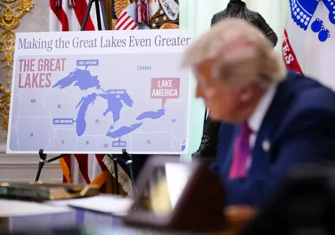 Panoul montat de Canada după ce Donald Trump a rebotezat Lacul Ontario în Lacul America: „Acum și întotdeauna”