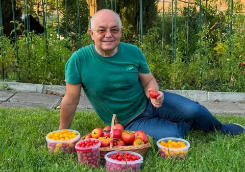 Imagini din grădina lui Emil Boc. Primarul din Cluj a cules primele roșii cultivate de el: „O satisfacție pe care niciun magazin nu o poate oferi”