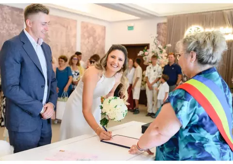 Irina Begu s-a căsătorit civil cu antrenorul ei, Victor Crivoi. Imagini de la cununia civilă