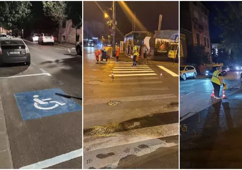 Zonele din București în care reapar trecerile de pietoni și parcările albastre ale căror marcaje au fost șterse