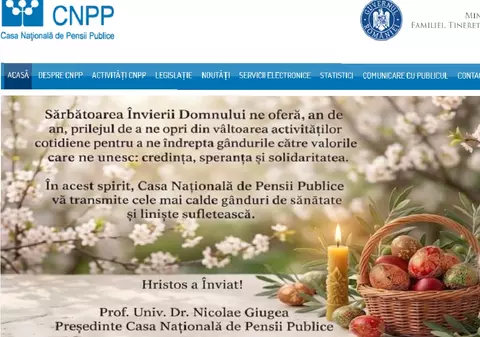 Site-ul Casei de Pensii îi întâmpină pe români cu „Paște fericit”, deși suntem în august. Ce spune instituția