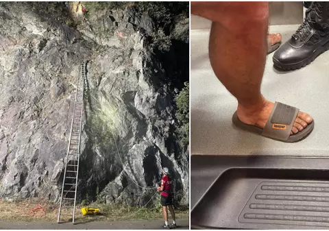 Un tânăr a escaladat stâncile din Munții Banatului în papuci și pantaloni scurți și a rămas blocat la 20 de metri înălțime: „Inconştienţă, teribilism, nepăsare”