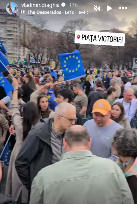 Vladimir Draghia miting Piata Victoriei 3