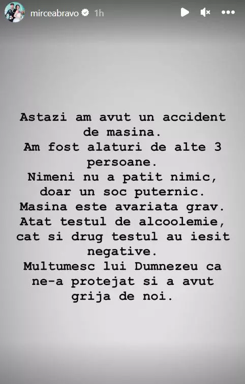 Mircea Bravo reactie accident