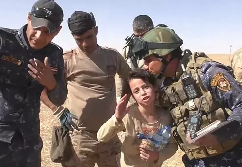 fetita salvata din Mosul