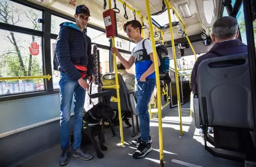 Povestea primului nevăzător din Sibiu ajutat de un câine de ghidaj