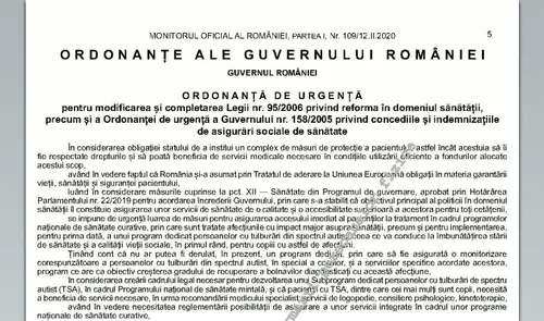 Ordonanța pe sănătate a fost publicată în Monitorul Oficial. Cine se află printre semnatari