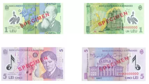 Personalităţile de pe bancnotele româneşti - Bancnotele de un leu şi 5 lei, faţă şi verso