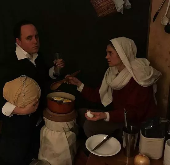 “Bătrână prăjind ouă” recreat