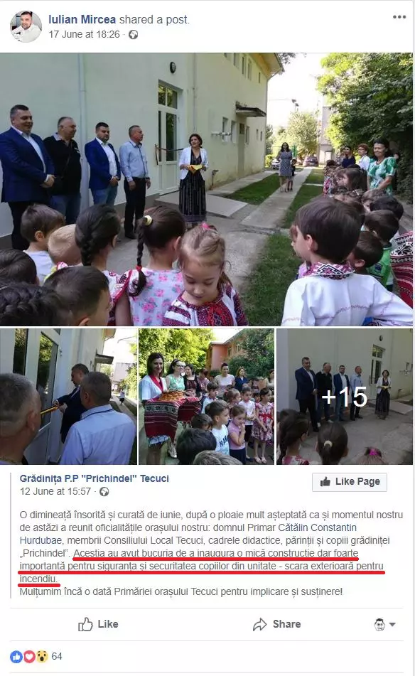 Iulian Mircea, administratorul public al oraşului, s-a lăudat pe Facebook cu evenimentul la care a luat parte