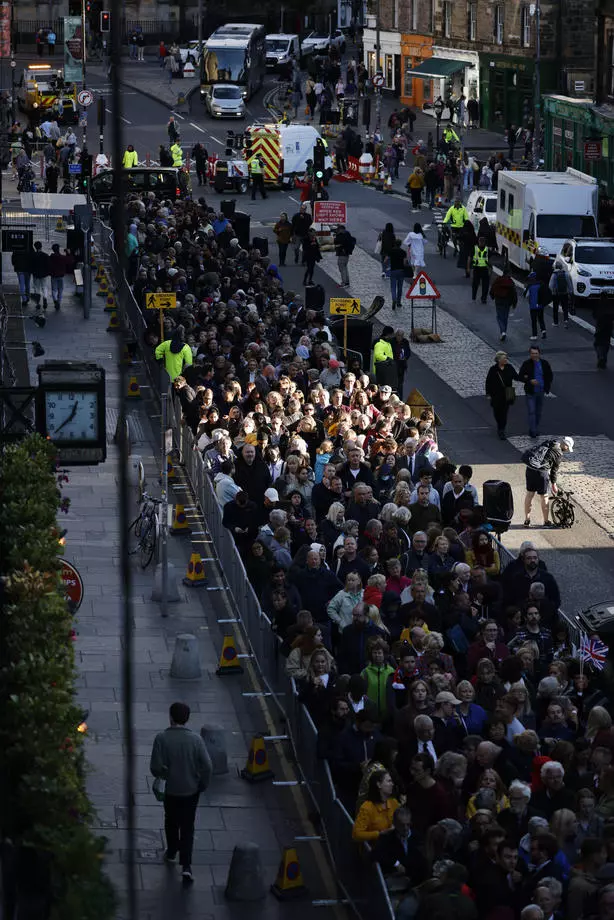 The Queenâ??s coffin at St Giles Cathedral