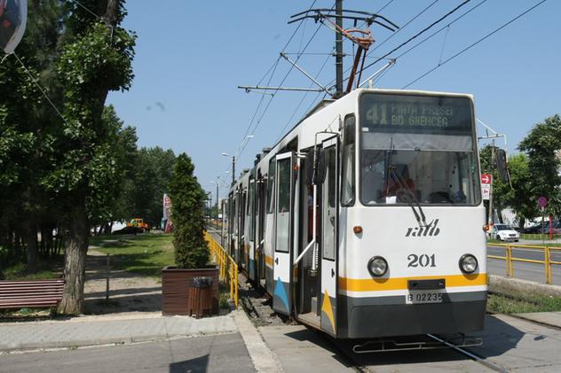 Accident pe linia tramvaiului 41 din Bucureşti