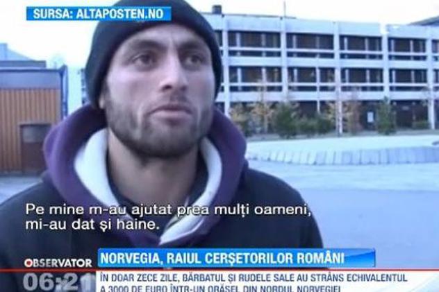 Ce viaţă! Un cerşetor român a strâns 3.000 de euro în zece zile de stat în Norvegia! | VIDEO
