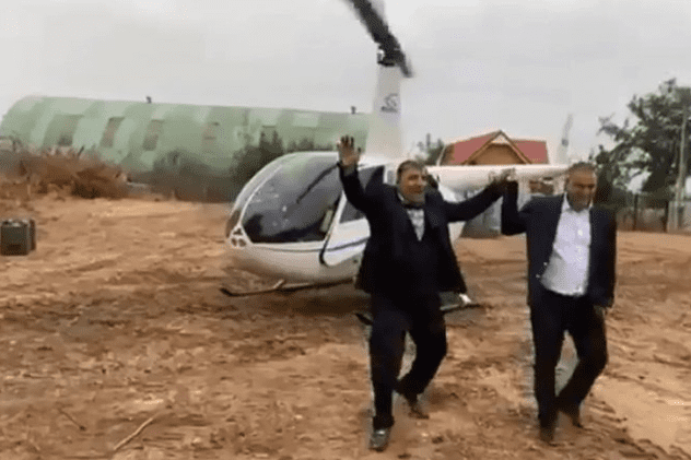Primar din Dolj, dus la nuntă cu elicopterul: „Fu mișto! A fost ambiția lu’ finu’”