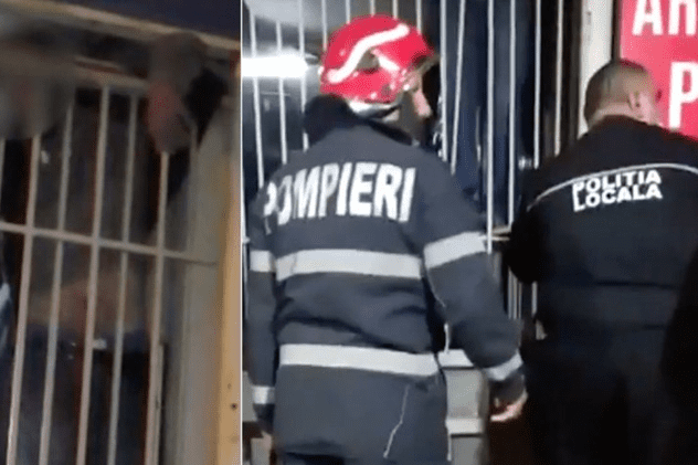 Un hoț din Buzău, ajutat de poliție, după ce s-a blocat în gardul centrului din care voia să fure
