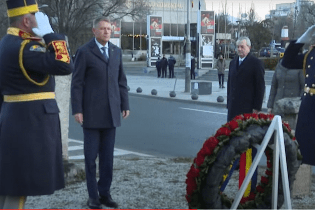 Preşedintele Iohannis a depus o coroană în memoria victimelor Revoluţiei din 1989