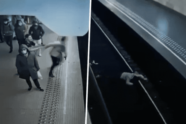 VIDEO | Femeie aruncată de pe peron în fața trenului care se apropia, într-o stație de metrou din Bruxelles