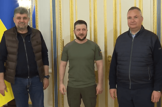Ciucă și Ciolacu, vizită în Ucraina. Ce a postat Volodimir Zelenski pe Facebook, după întâlnirea cu oficialii români