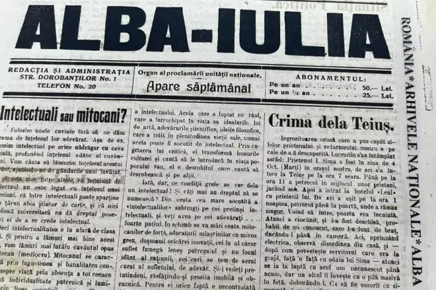 Crima care a zguduit Alba Iulia și Teiușul în perioada interbelică: De ce a fost ucis un jurnalist în clădirea unei bănci