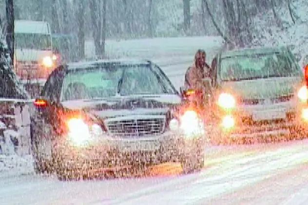 Coşmar pe şoselele din Maramureş din cauza zăpezii