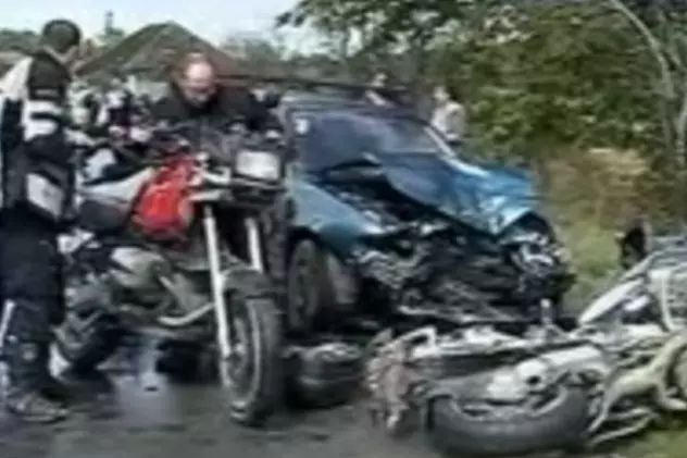 Un şofer beat a accidentat trei motociclişti străini 