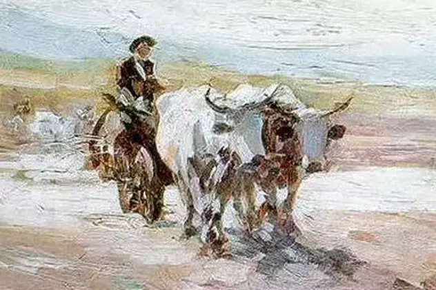 Tabloul "Car cu boi", de Nicolae Grigorescu, vândut la licitaţie pentru 155.000 de euro