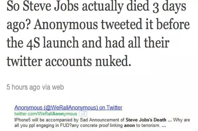 Realitate sau teoria conspiraţiei? Steve Jobs, mort cu trei zile înainte de lansarea iPhone 4s?