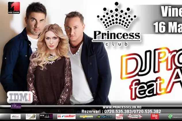 DJ Project şi Adela Popescu, mega concert în această seară în Club Princess