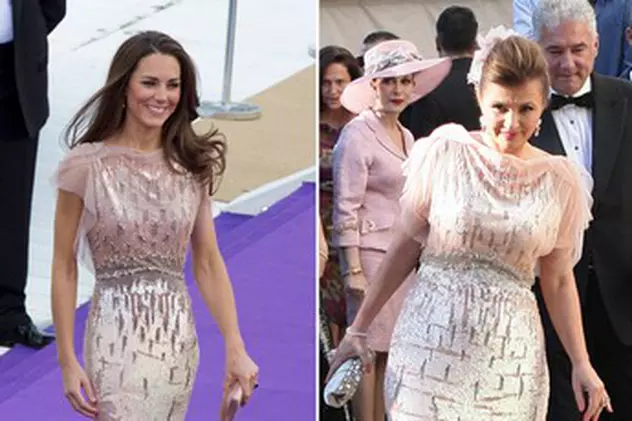 Ca o prinţesă! La nunta Elenei Băsescu, soţia lui Videanu a purtat o rochie identică cu cea a lui Kate Middleton! FOTO