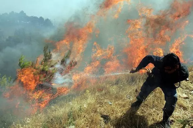 Incendiu puternic de pădure în judeţul Braşov, din cauza focului lăsat nesupravegheat
