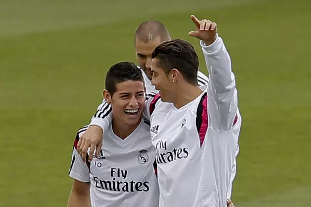 James Rodriguez, ”dublă” de efect, Ronaldo - zero, Real Madrid - show. Barca, victorie la limită / VIDEO
