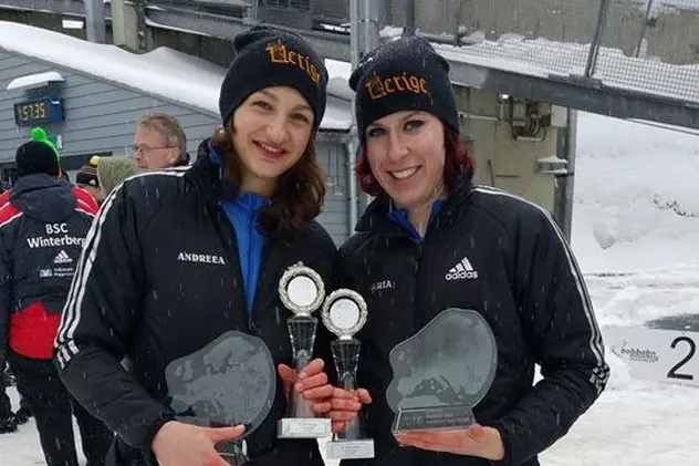 Maria Constantin și Andreea Grecu au câștigat Cupa Europei la bob!