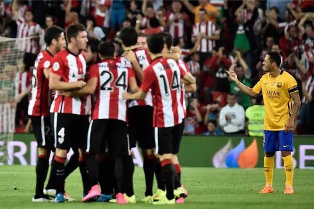 Barcelona a fost masacrată de Athletic Bilbao în prima manşă din Supercupa Spaniei. ^Başcii au deschis scorul de la mijlocul terenului / VIDEO