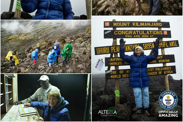 Cea mai în vârstă femeie care a urcat pe Kilimanjaro are 86 de ani