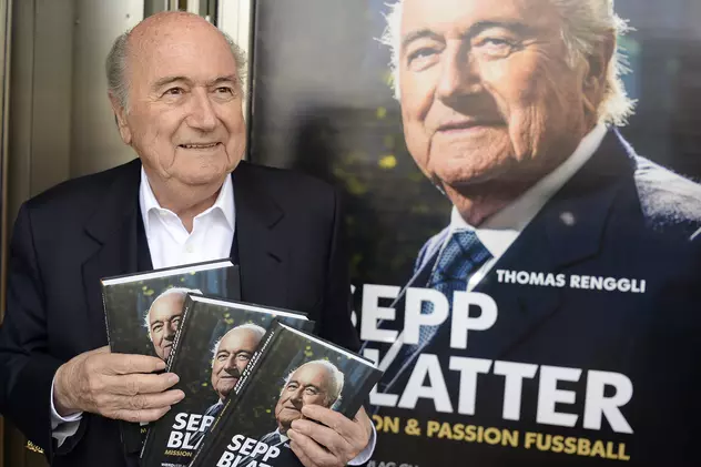 Sepp Blatter, la prezentarea propriei biografii. (FOTO: EPA)
