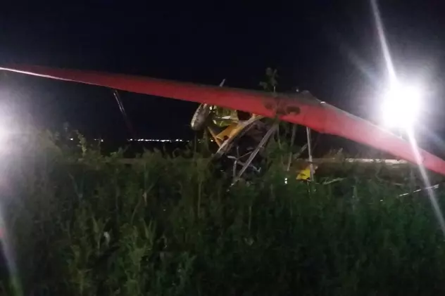 Un pilot s-a prăbușit cu motodeltaplanul pe Aerodromul de la Vădeni