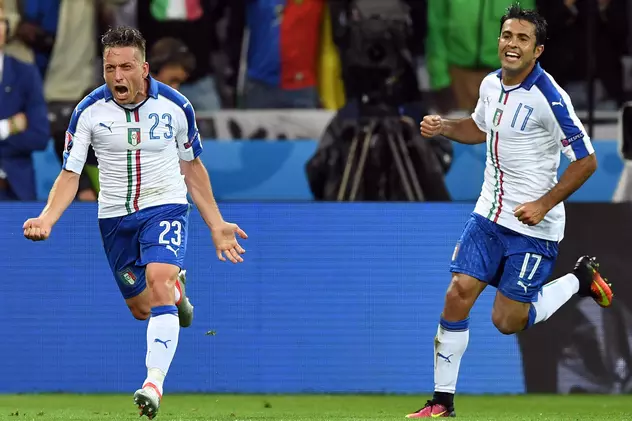 Euro 2016. Belgia - Italia 0-2. Ai naibii ”macaronari”! I-au lovit pe ”draci” de două ori. În meleul bucuriei, antrenorul Antonio Conte și-a spart nasul!