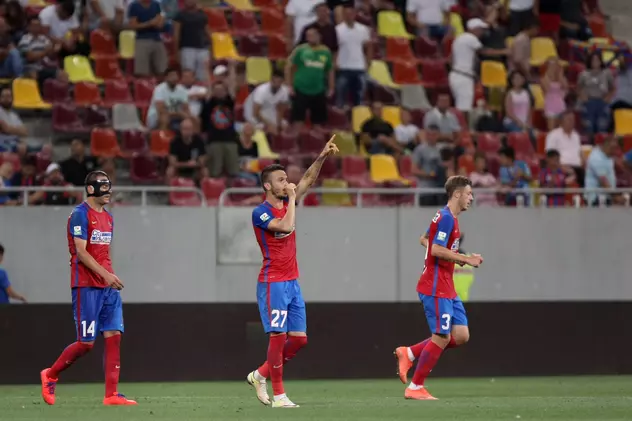 Liga 1, Etapa a 7-a. Steaua - Astra 1-0. GOLdrin a decis jocul, dintr-o lovitură liberă! Junior Morais, eliminat în final! Meciul s-a încheiat cu îmbrânceli/ VIDEO&FOTO