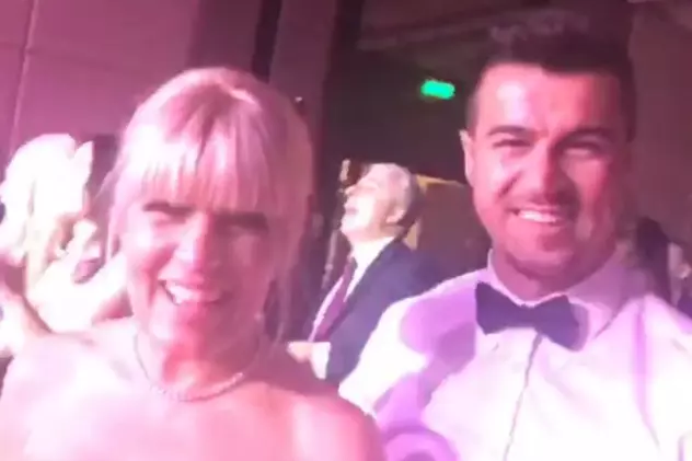 Elena Udrea este însărcinată? Elena Udrea și Adrian Alexandrov, la nunta lui Honorius Prigoană