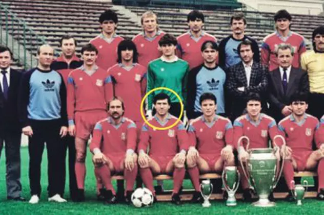 Lucian Bălan (încercuit), primul jucător din echipa Stelei 1986 care a murit