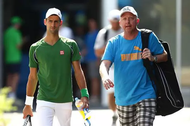 Novak Djokovici l-a concediat pe Boris Becker (dreapta)
