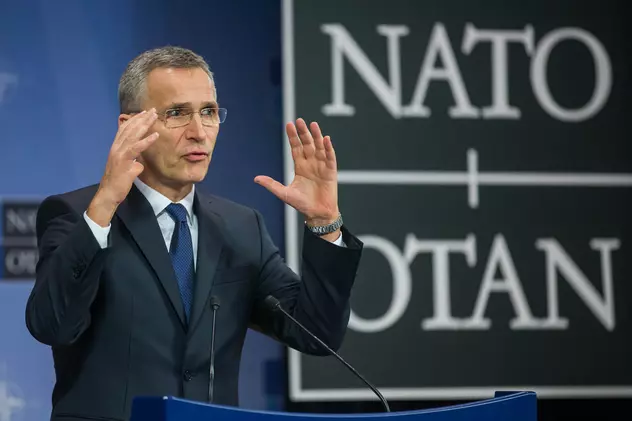 Jens Stoltenberg, la reuniunea NATO de la Bruxelles