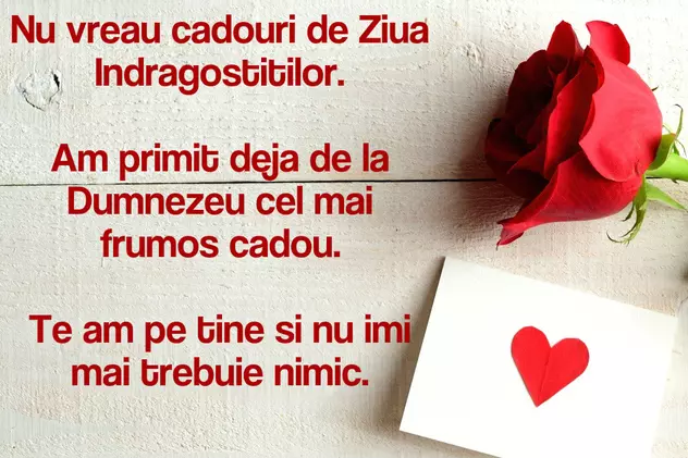 Valentine's Day 2017. Ce mesaje să îi trimiți persoanei iubite de Ziua Îndrăgostiților