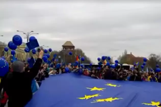 VIDEO | Marș pentru Europa. Cei 60 de ani de UE, sărbătoriți la București